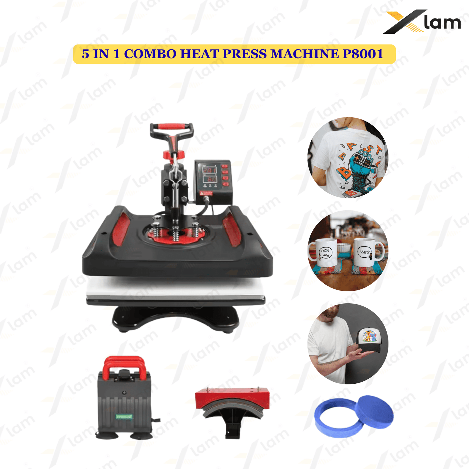 Multifunction 5 In 1 Combo Heat Press Machine P8001 - Image 3