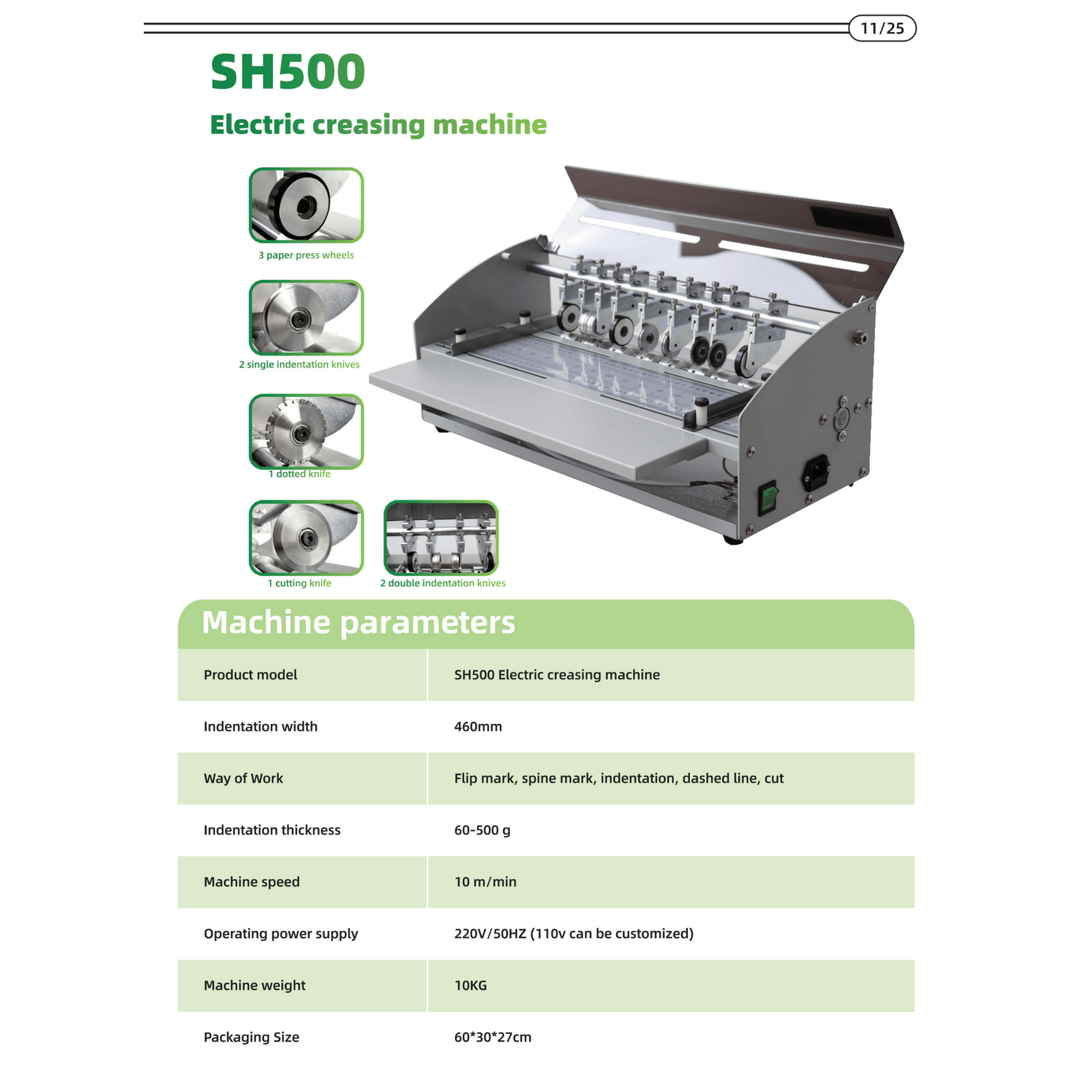XL-500 Electric Creasing Machine