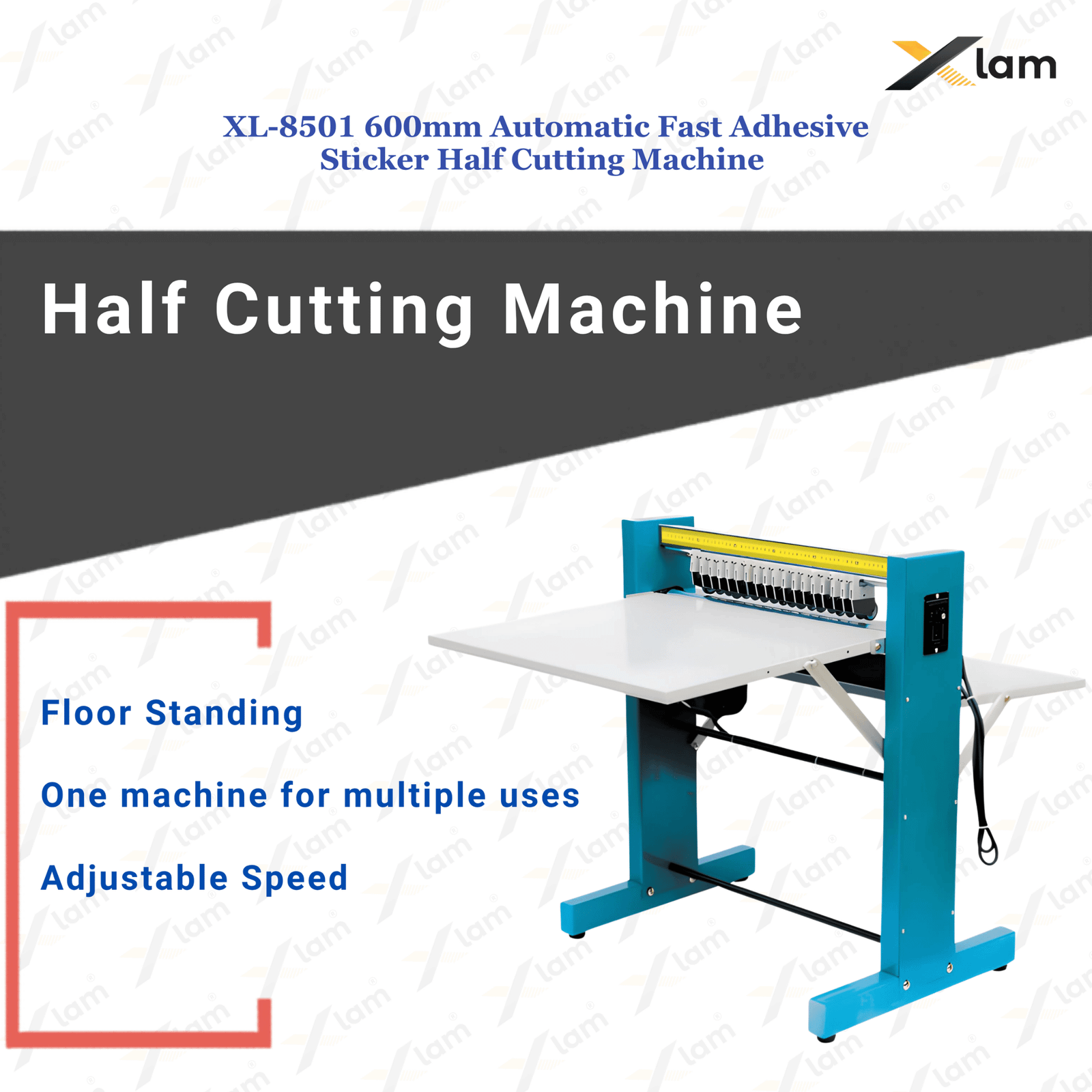 Xl 8501 Automatic Fast Adhesive Sticker Half Cutting Machine